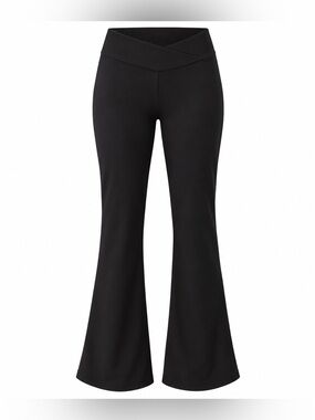 MotionWear Black Dance Yoga Flare Pants Medium Adult